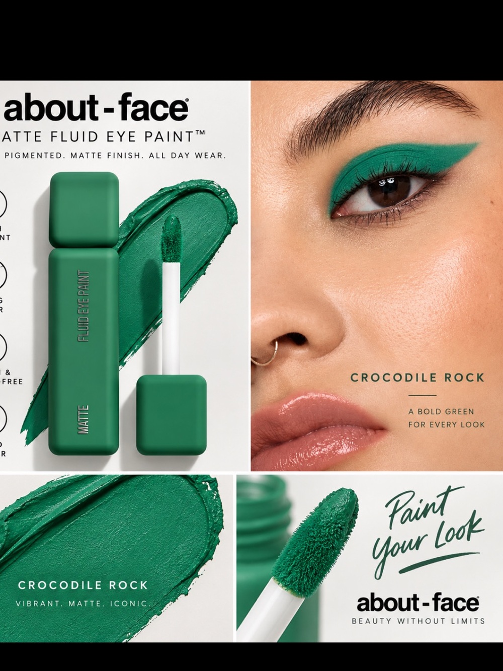 About face Crocodile Rock MATTE FLUID EYE PAINT